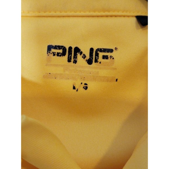 Ping Golf Polo Shirt Men's Size Large Yellow Short Sleeve - Picture 6 of 8